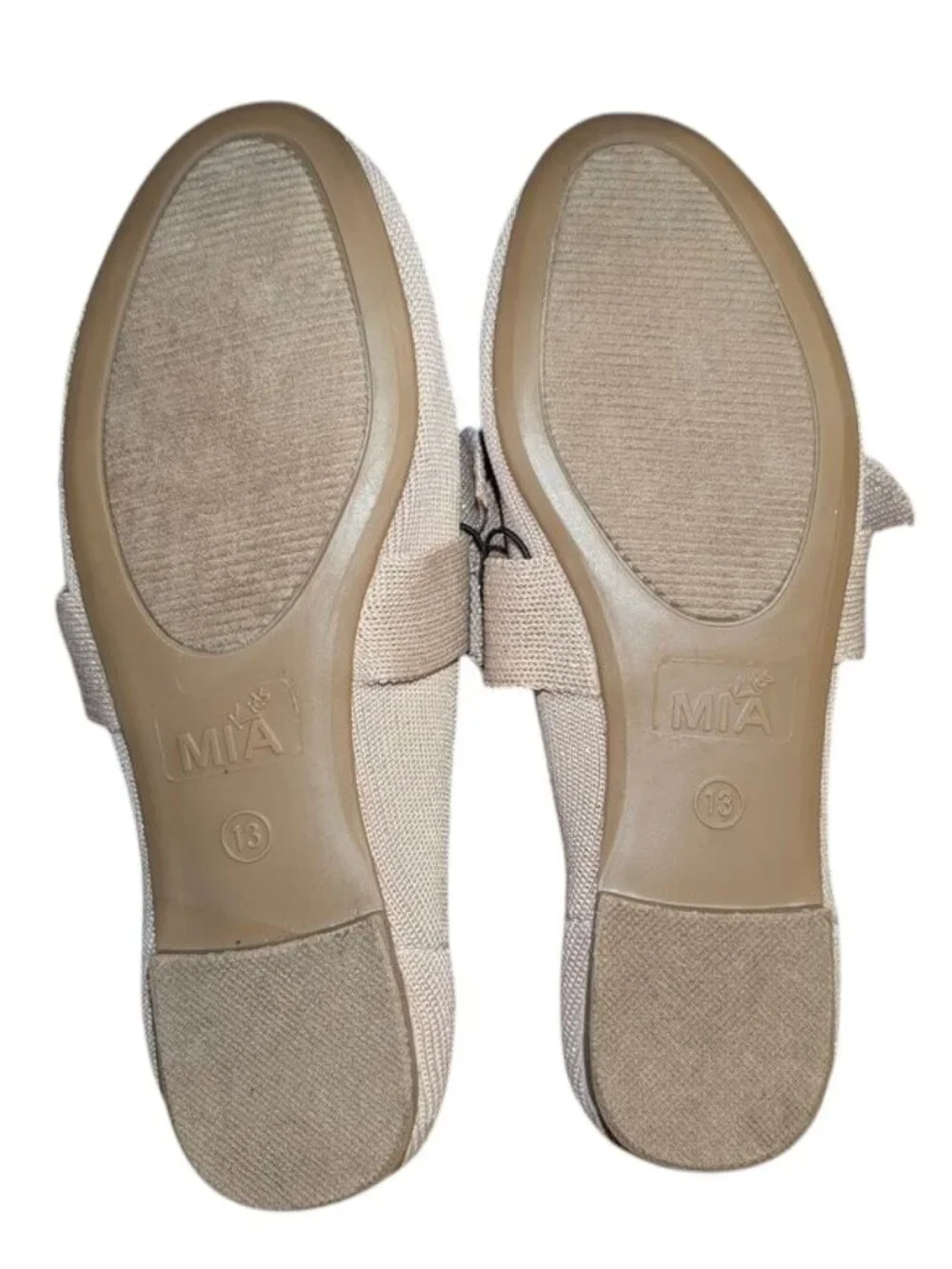 NEW Mia Kids Knit Sparkle Glitter Bow Ballet Flat Slip On Mary Jane Dress Shoes